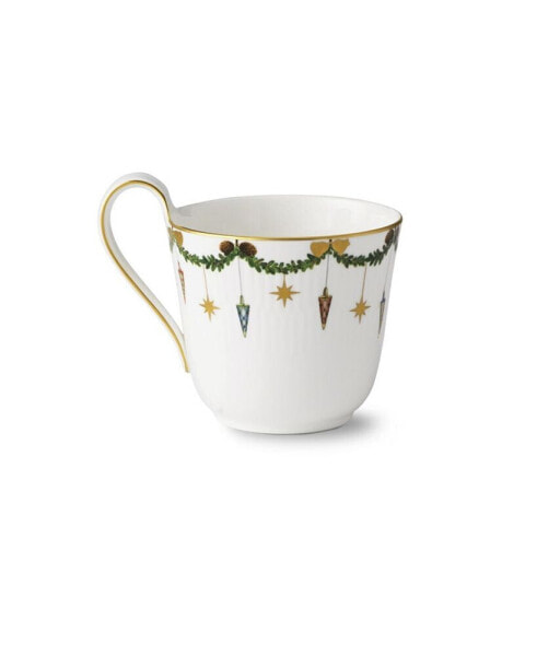 Star Fluted High Handle Mug, 11 Oz