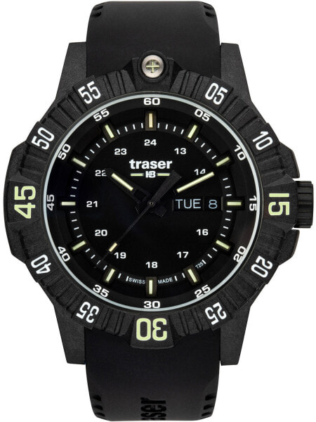 Часы Traser H3 Tactical Black 46mm 20ATM