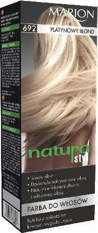 Marion Natural Styl Color Cream No.692 Стойкая питательная краска для волос с протеинами шелка, оттенок платиновый блонд
