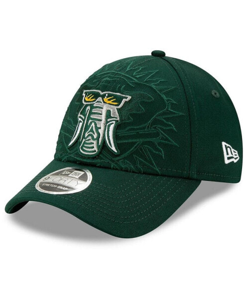 Men's Green Oakland Athletics Logo Elements Stretch Snapback 9FORTY Adjustable Hat