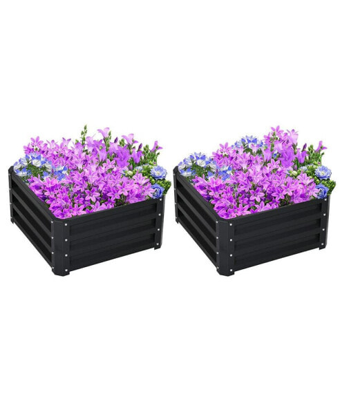 Set of 2 Elevated Wall Garden Bed, Planter Boxes for Vegetables