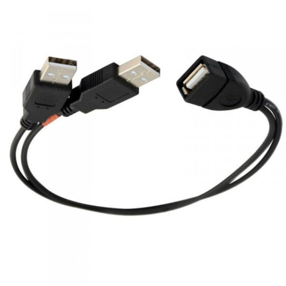 ALLNET 133298 - 2 x USB A - USB A - USB 2.0 - Male/Female - Black
