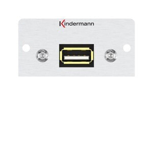 Kindermann 7444000522 - USB - 1 module(s) - USB 2.0 - Aluminium - Aluminium - 5 V