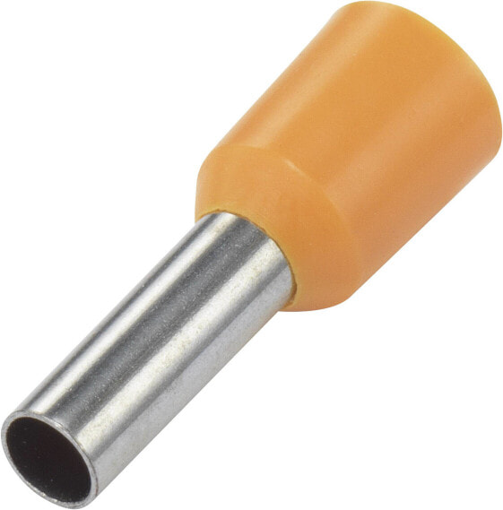 Conrad Electronic SE Conrad 1091294 - Wire end sleeve - Silver - Straight - Metallic - Orange - Copper - PVC