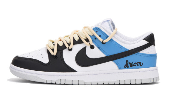 【定制球鞋】 Nike Dunk Low 字母 vibe风 解构 高街 低帮 板鞋 男款 黑蓝 / Кроссовки Nike Dunk Low DV0831-101