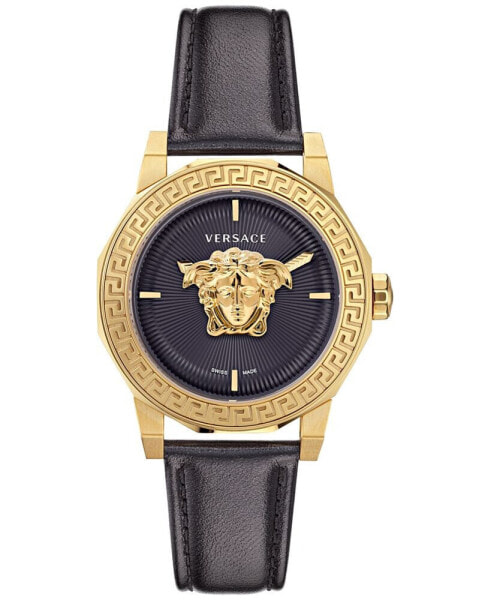 Часы Versace Swiss Medusa Black Leather 38mm