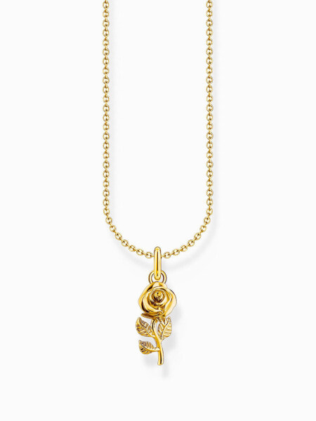 Thomas Sabo KE2269-413-39-L45V Gold-plated chain w. rose pendant