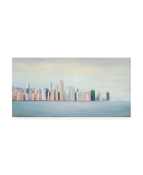 Julia Purinton New York Skyline Blue Crop Canvas Art - 15.5" x 21"