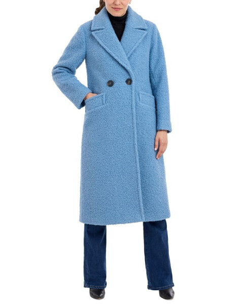 Women's Double-Breasted Bouclé Walker Coat