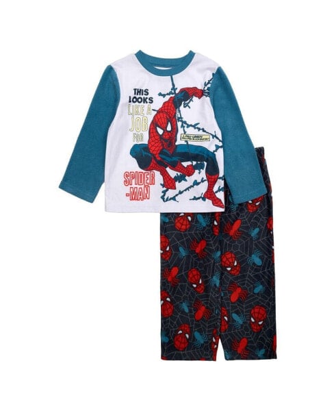 Spiderman Little Boy Long Sleeve Shirt and Pants, 2-Piece Set