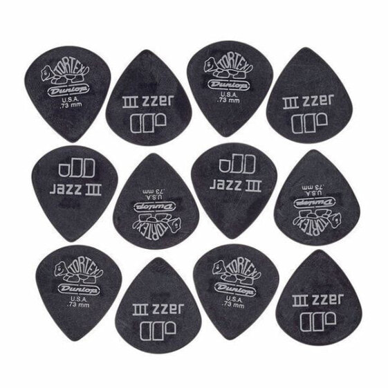 Dunlop Tortex Pitchblack Jazz 73 12P