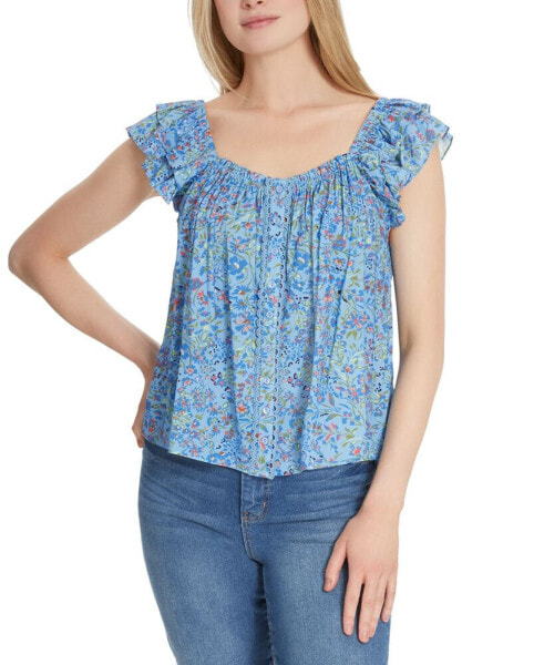 Women's Violetta Flutter-Sleeve Top