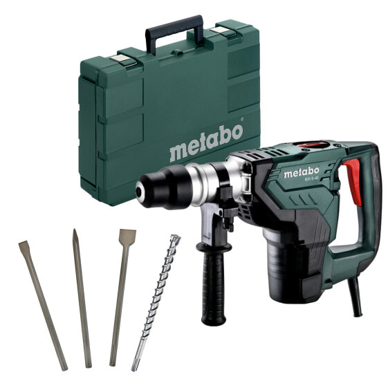 Metabo SDS-Max Kombihammer KH 5-40 + BOSCH Meisselset 3-tlg. + Bohrer 32x400x520