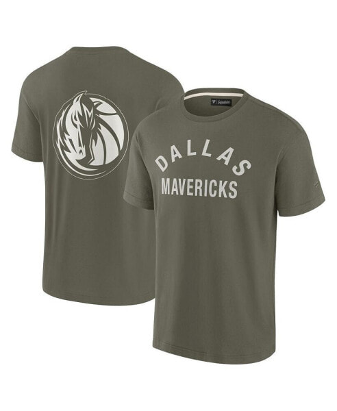 Men's and Women's Olive Dallas Mavericks Elements Super Soft Short Sleeve T-Shirt