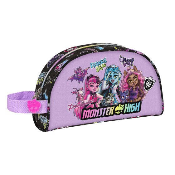 Косметичка для путешествий Monster High Creep Чёрная из полиэстера 300D 26 х 16 х 9 см