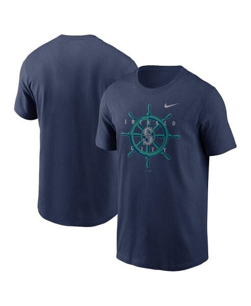 Men's Navy Seattle Mariners Logo Local Team T-shirt