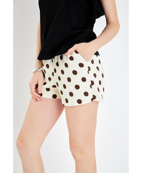 Women's Textured Dots Shorts