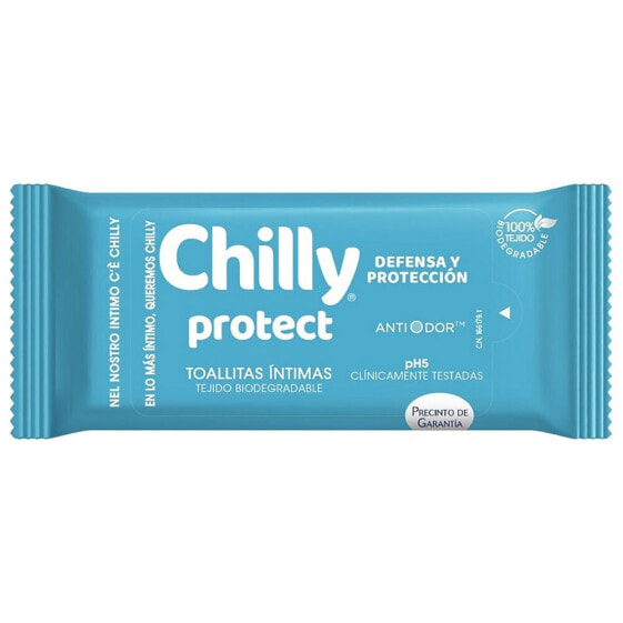 Антимикробные салфетки для женской гигиены CHILLY INTIMATE Tallitas Protect Antibacterial 12 штук