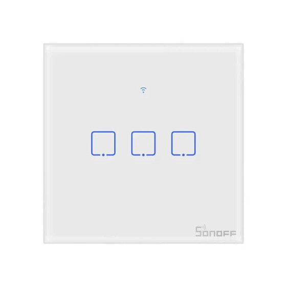 Sonoff T2EU1C-RF - Three Channel Smart Wall Switch - RF 433 MHz - White