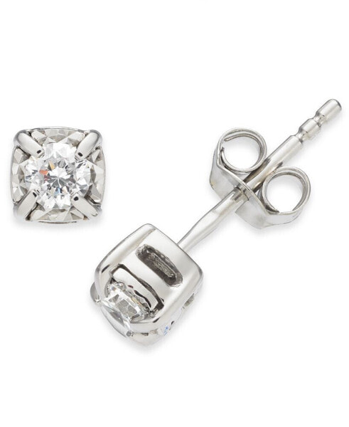 Diamond Stud Earrings (1/4 ct. t.w.) in 14k White Gold