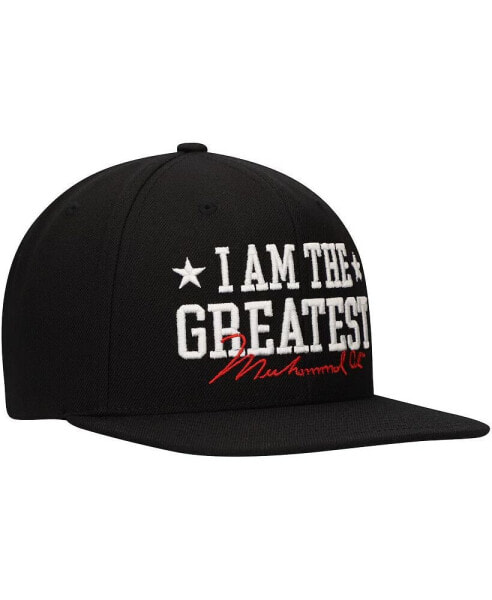 Men's and Women's Muhammad Ali Black I Am the Greatest Snapback Hat