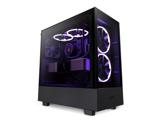 NZXT H5 Elite - All Black CC-H51EB-01 Black SGCC Steel, Tempered Glass ATX, Micr