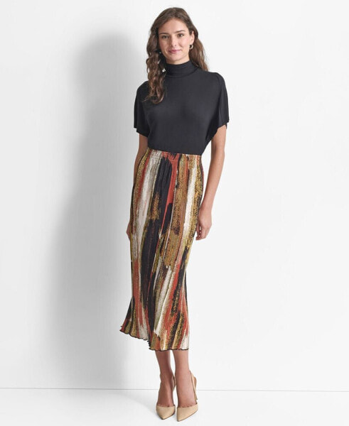 Women's Pull-On Printed Plissée Skirt