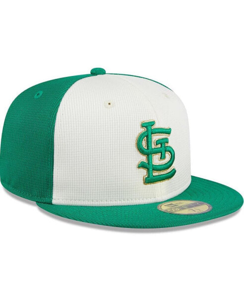 Men's White/Green St. Louis Cardinals 2024 St. Patrick's Day 59FIFTY Fitted Hat