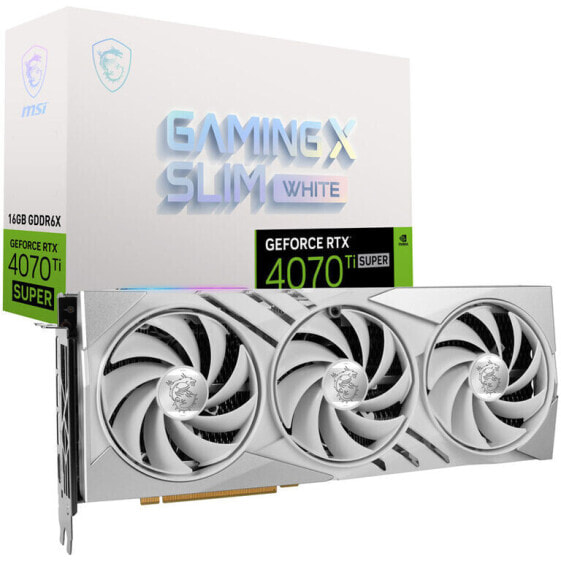 MSI GeForce RTX 4070 Ti Super Gaming X Slim White 16G, 16384 MB GDDR6X