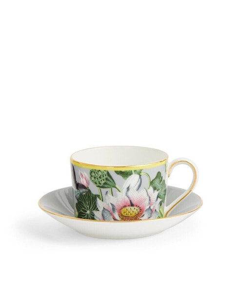 Waterlily Teacup and Saucer Set, 2 Piece