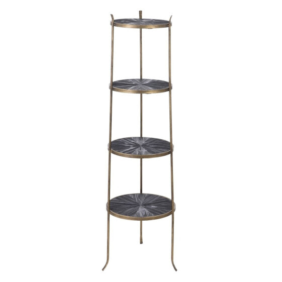 Shelves 47,5 x 47 x 152 cm Black Golden Metal Wood