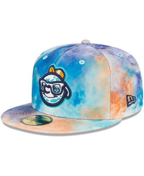 Men's Teal Asheville Tourists Theme Nights Asheville Hippies 59FIFTY Fitted Hat