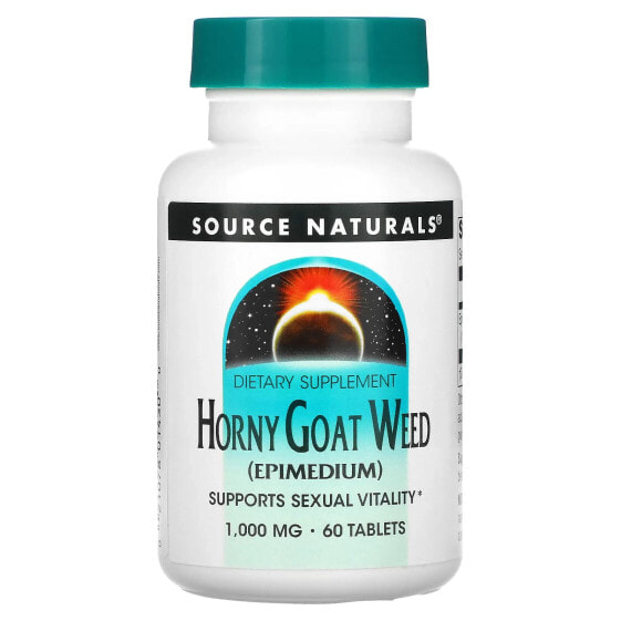 Витамины для мужского здоровья Source Naturals Horny Goat Weed 1 000 мг, 60 таблеток