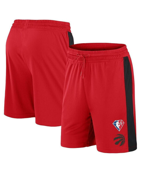 Men's Red Toronto Raptors 75th Anniversary Downtown Performance Practice Shorts