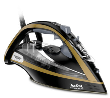 TEFAL FV9865E0 - Dry & Steam iron - Durilium Autoclean soleplate - 250 g/min - Black - Gold - 60 g/min - 0.35 L