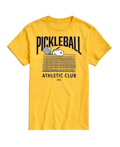 Hybrid Apparel Peanuts Pickleball Mens Short Sleeve Tee