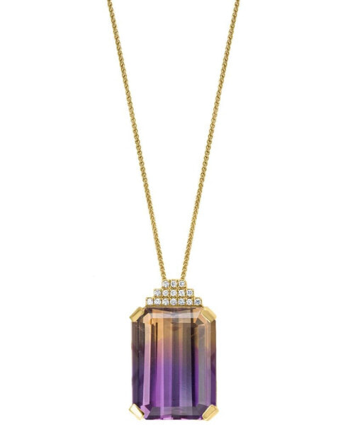 Ametrine (13-5/8 ct. t.w.) & Diamond (1/20 ct. t.w.) 18" Pendant Necklace in 14k Gold