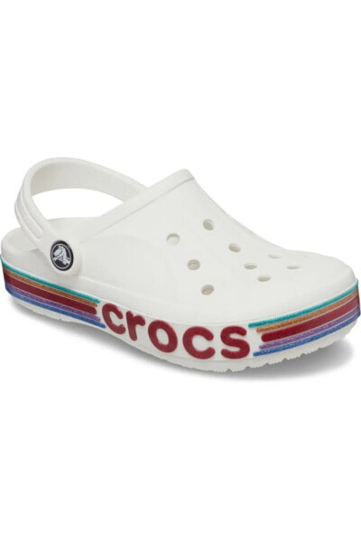 Детские сандалии для девочек Crocs Bayaband Rainbow Glitter