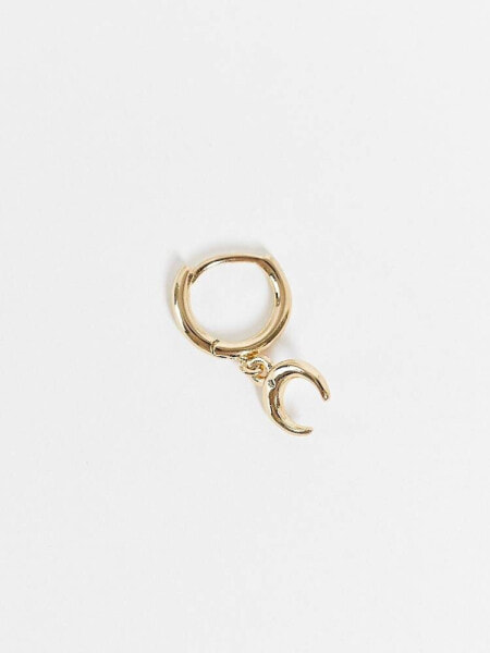 Accessorize single horseshoe hoop earring in gold