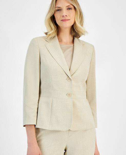 Two-Button Inset Jacket Extended-Tab Waist Pantsuit, Regular & Petite