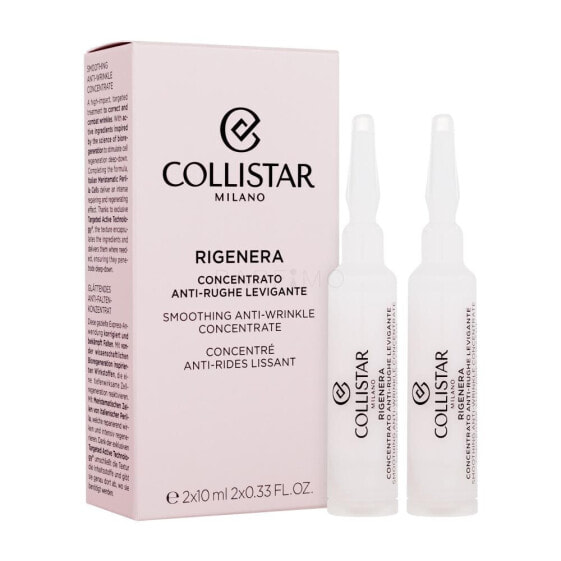 Collistar Rigenera Smoothing Anti-Wrinkle Concentrate 2x10 ml gesichtsserum Feine Linien & Falten für Frauen