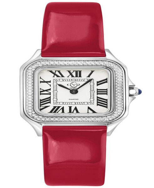 Women's Milan Red Leather Watch 27.5mm