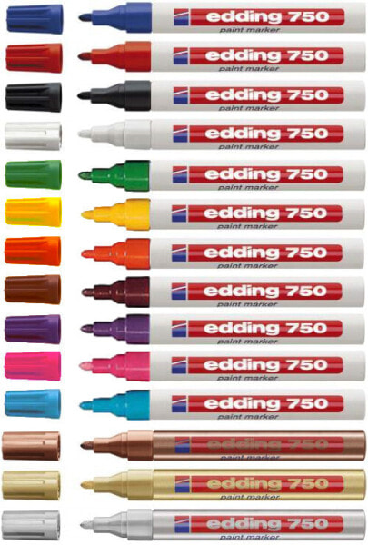 EDDING 750 - Black,Brown,Gold,Green,Orange,Pink,Red,Silver,Violet,Yellow - White - 10 pc(s)