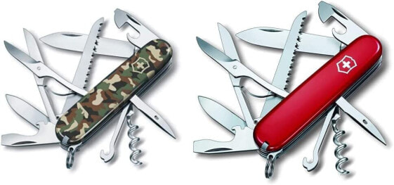 Victorinox Huntsman Pocket Knife (15 Functions, Scissors, Wood Saw, Corkscrew) Camouflage