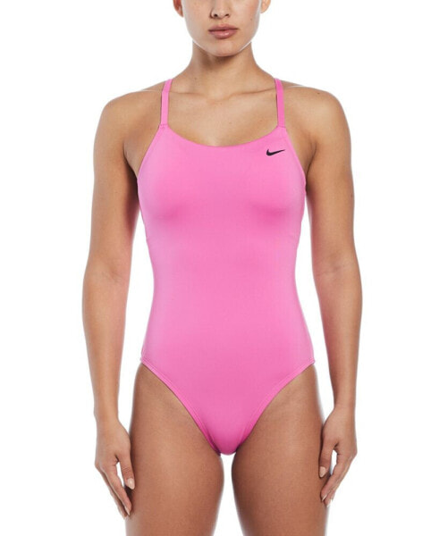 Women's Lace Up Back One-Piece Swimsuit