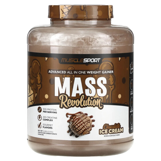 Гейнер MuscleSport Революция, Шоколадное мороженое, 6 фунтов (2721 г)