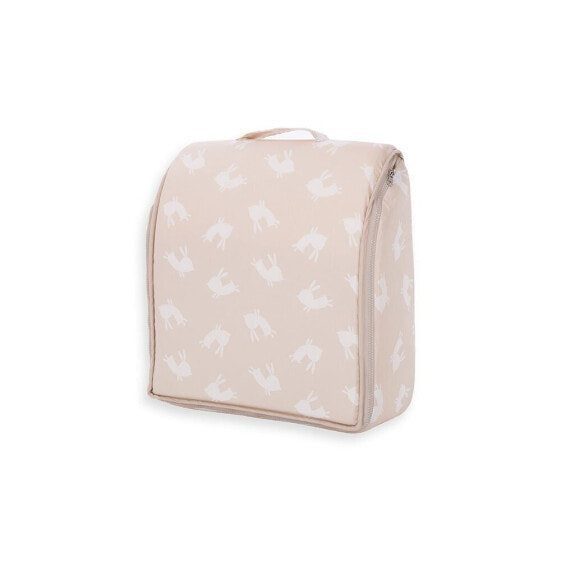 Кровать-рюкзак для ребенка Kikkaboo с пеной с памятью на вискозной основе 2 в 1, модель "Кролики"