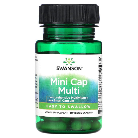 Swanson, Mini Cap Multi, 30 растительных капсул