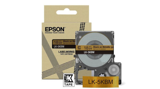 Epson LK-5KBM - Black - Gold - Thermal transfer - LabelWorks LW-C410 - 1.8 cm