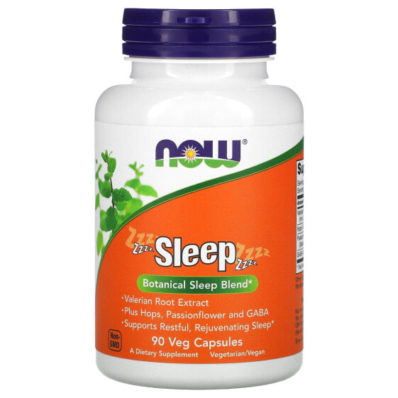 NOW Foods, Sleep, растительная смесь для сна, 90 растительных капсул